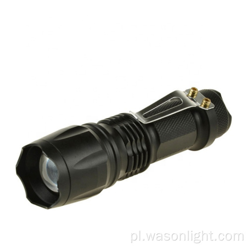 Hurtownie Dobra cena J5 Małe Sun EDC Outdoor Gear Gear Tactical Lat Torch Flesh Light z metalowym klipsem do pieszych turystycznych